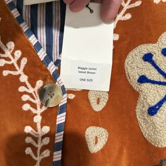 Sissel Edelbo Women’s Maggie Jacket Velvet Brown, Free People One Size - Picture 8 of 16